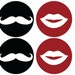 Lips and Mustache Printable Party Signs | Etsy