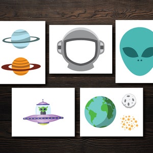 Space Photobooth Props Printable // Party Photo Props // | Etsy