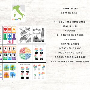 Italian Learning Kids Bundle // Italy Vacation Printable for Kids ...