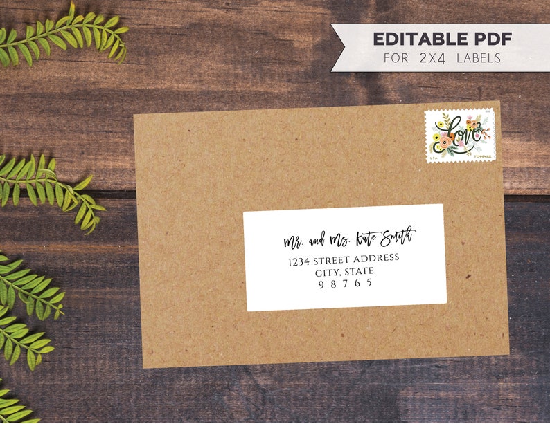 2X4 Label Template