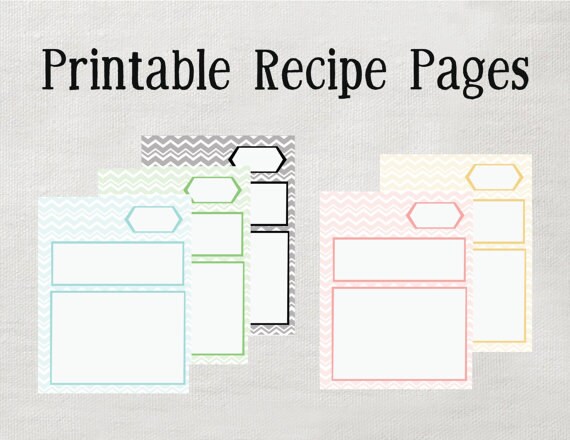 printable recipe binder pages microsoft word editable version etsy microsoft binder