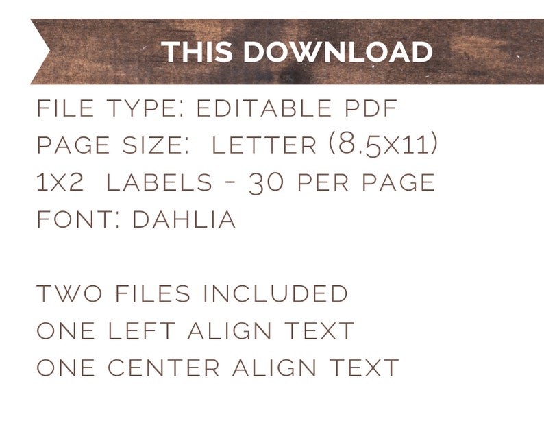 Return Address Label Template // 1x2 5/8 30 per Page //DIY Etsy Return Address Label Template // 1x2 5/8 30 per Page //DIY Etsy