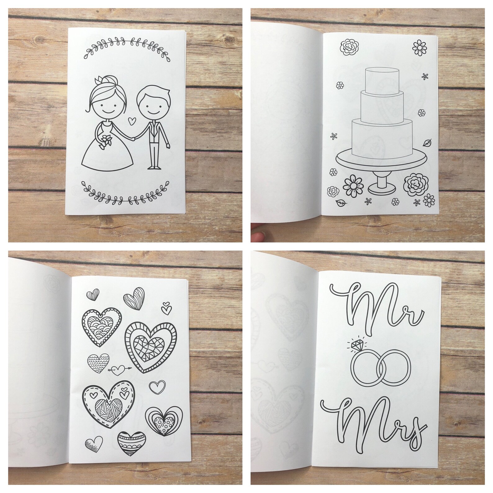 DIY Printable Wedding Bridal Shower Coloring Booklet // 8 Page - Etsy