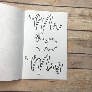 DIY Printable Wedding Bridal Shower Coloring Booklet // 8 Page Booklet ...