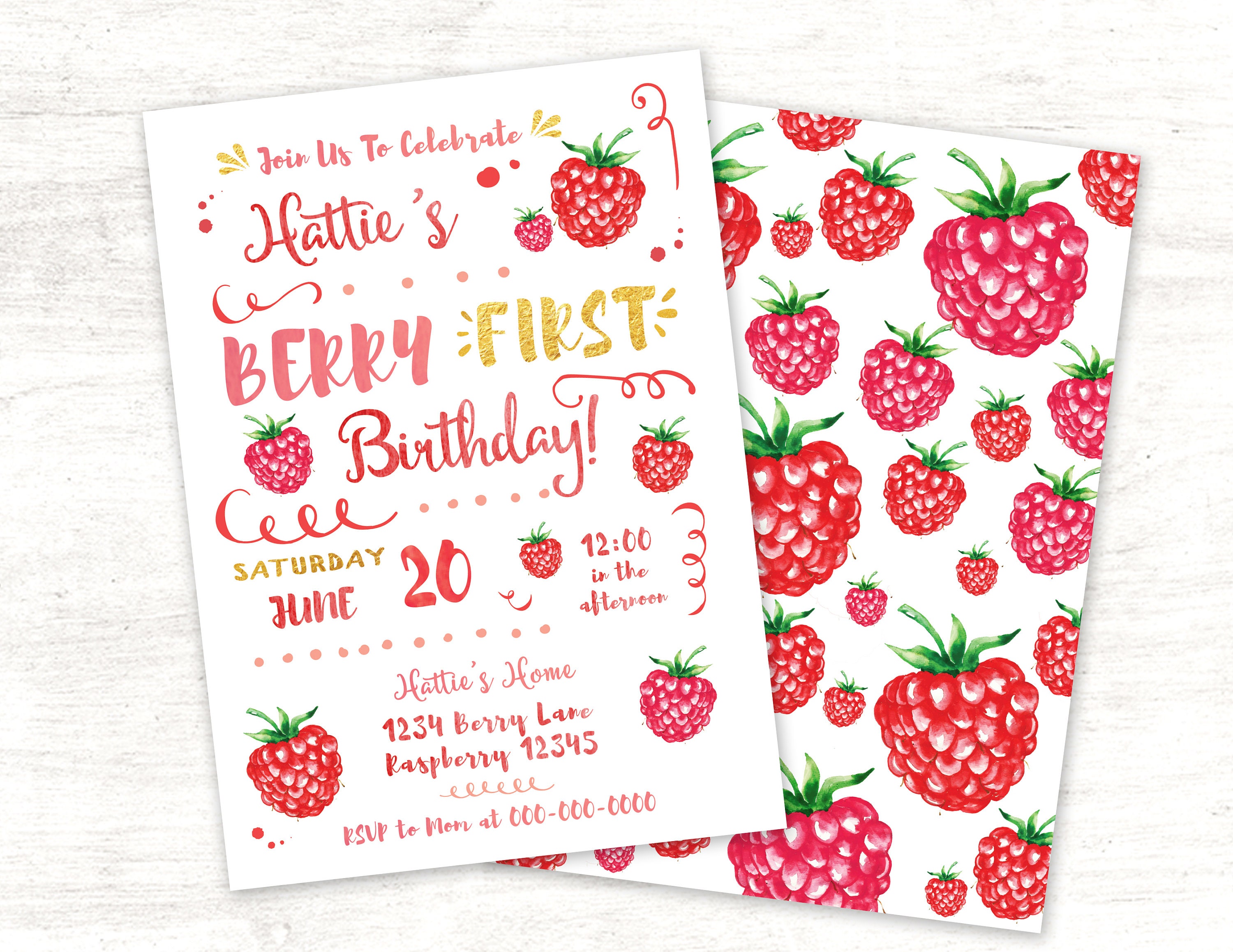 strawberry-berry-first-birthday-digital-party-invitation-etsy