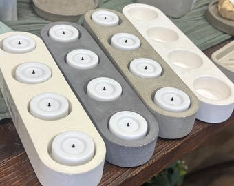Handmade Cement Tea Light Holders