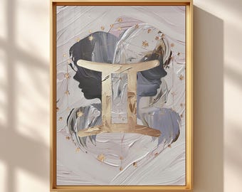 Arte murale Gemelli / Arte astrologica / Decorazioni celesti / Stampe zodiacali