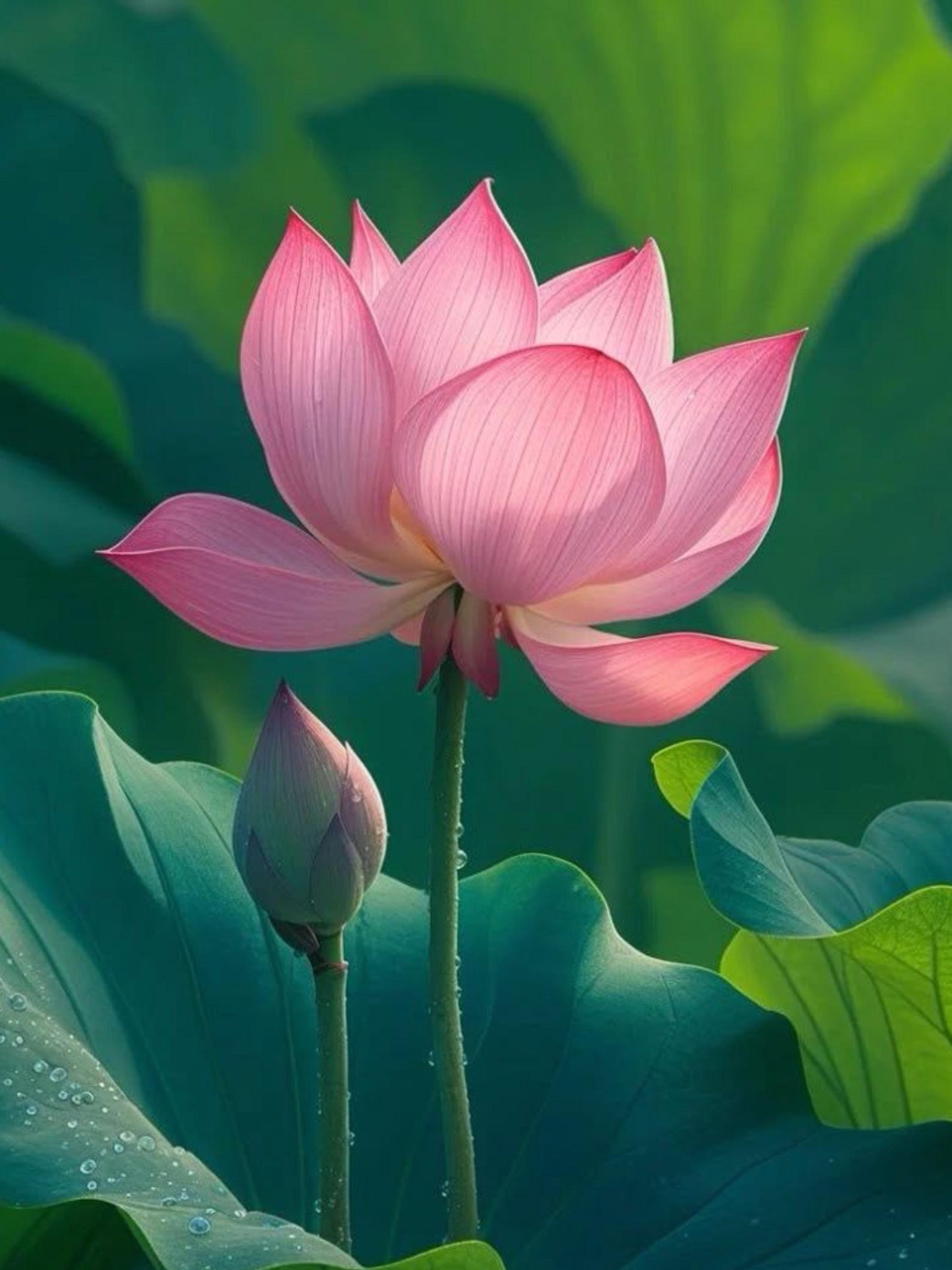 Pink Lotus Flower Wall Art Printable | Serene Nature Art | Instant ...