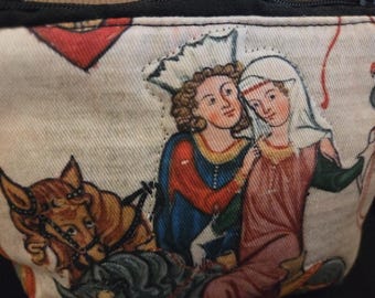 Renaissance Art Medieval Veil Mass Bag Purse Organizer Mini Makeup Bag