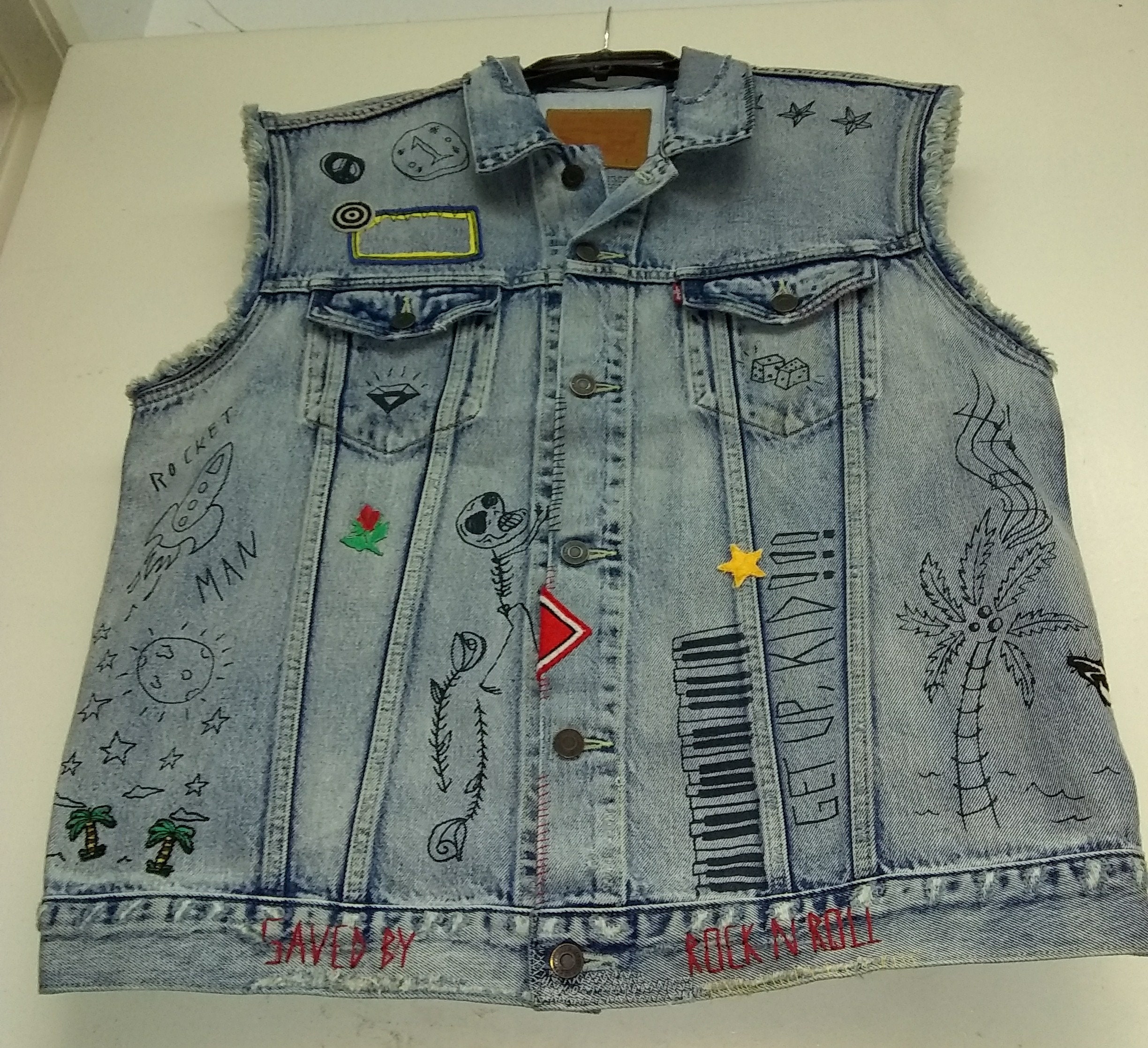 levi strauss denim vest