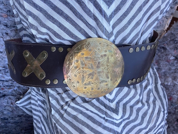 Moroccan Belt Dairi Hand Made Vintage Brown - Etsy display picture 2