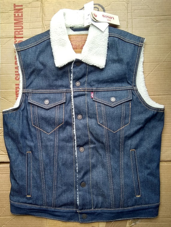 levis vest denim