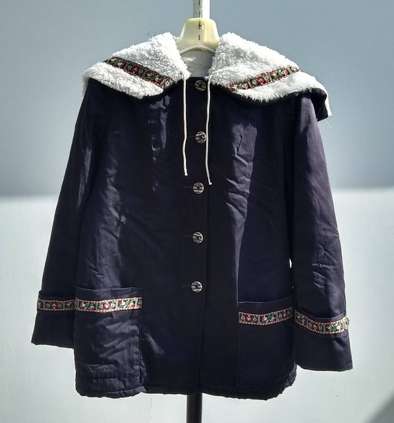 Coat hooded Nordic snow warm ski metal zipper Euro
