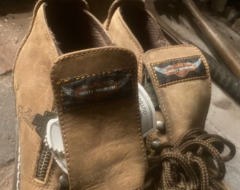 Botas Harley Davidson de corte bajo para hombre, talla 10, color menta