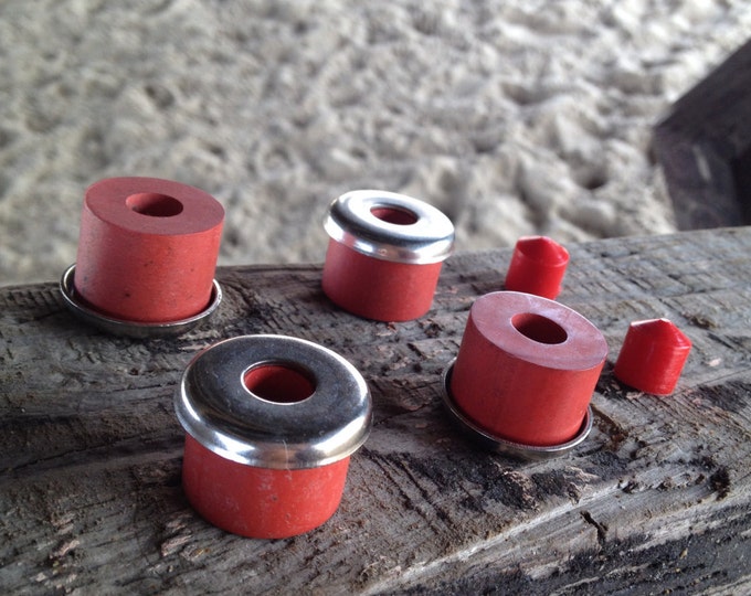 Vintage Paul Hackett ACS Skateboard Trucks Big Red Rubber Barrel