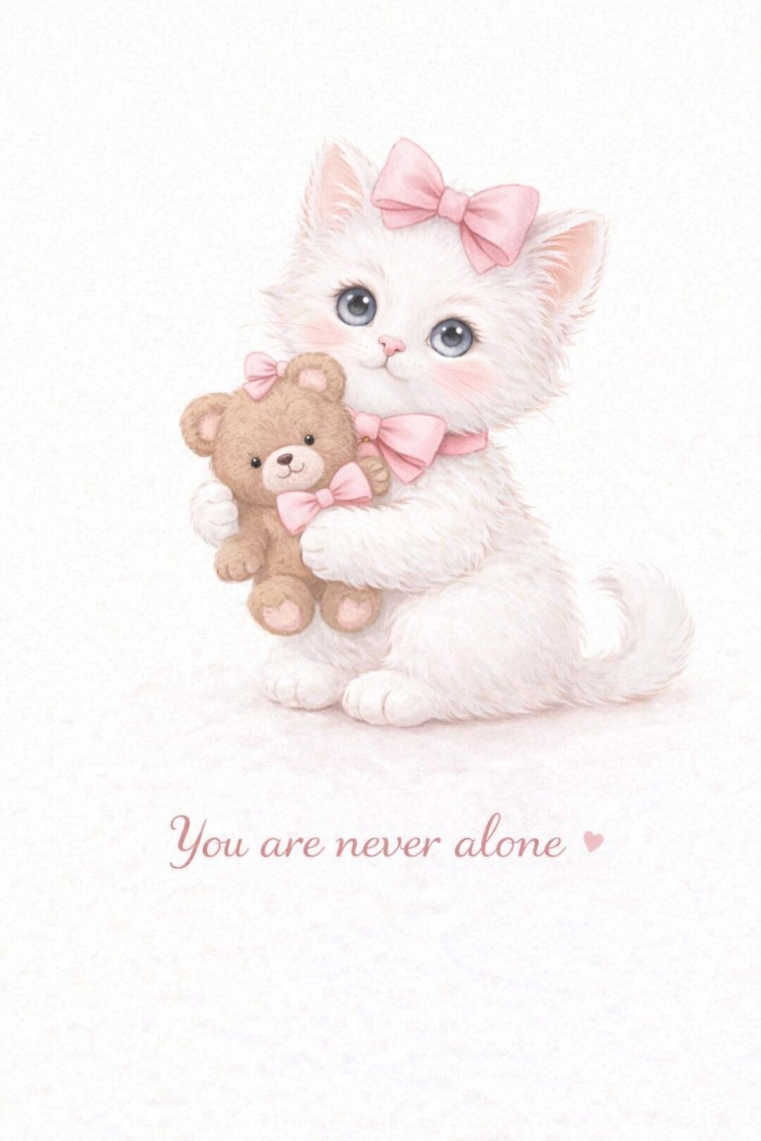 Cute Kitten Printable Wall Art Set of 4, Pink Nursery Decor, Baby Girl ...