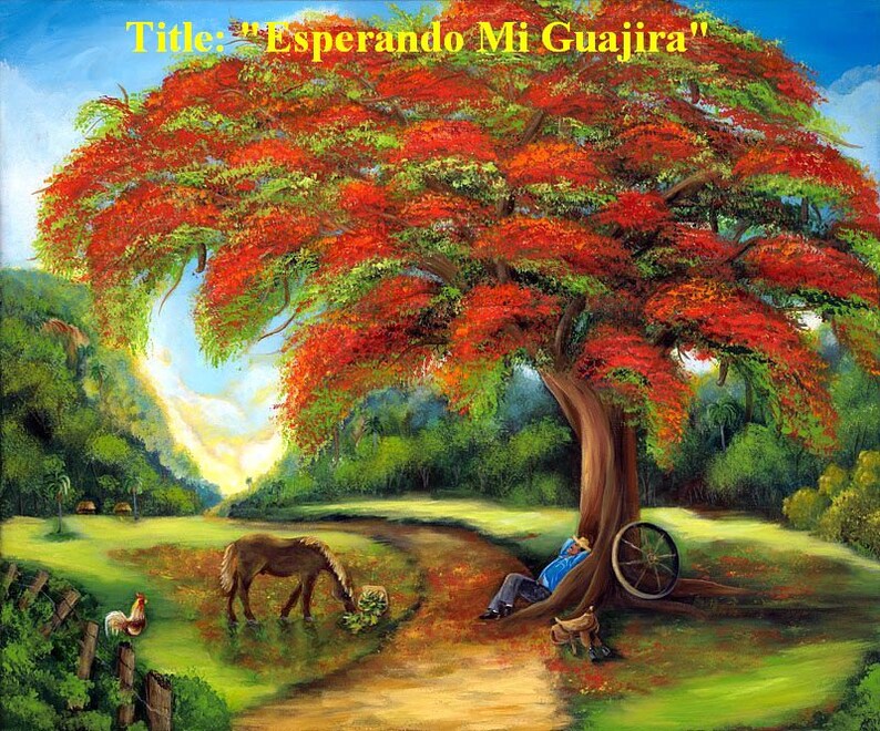 Cuban Art Rooster Oil Paintings on Canvas Etsy