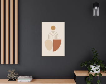 Abstract Earth Tones Canvas | Minimal Modern Wall Art