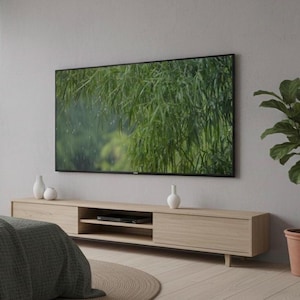 Bamboo Rain Calm | 1 Hour Rain Sounds Loop | Natural Ambience Video | Relaxing