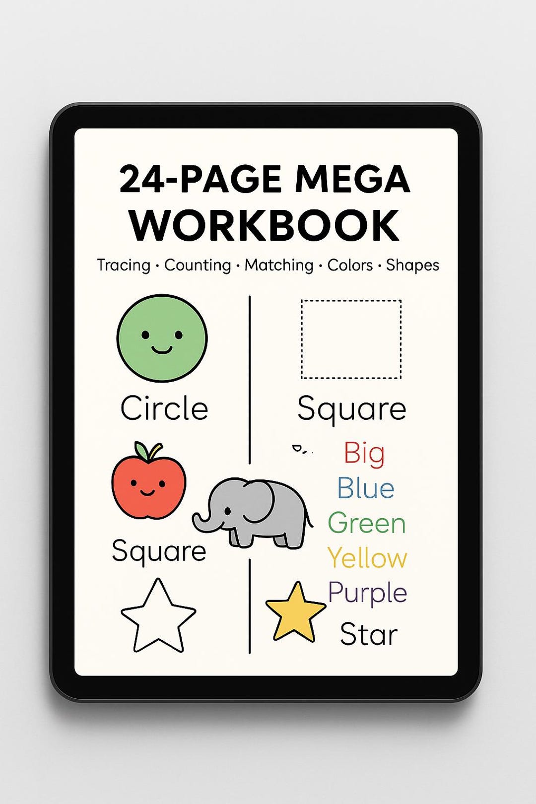 Preschool Workbook PDF | 24 Printable Learning Activities (digital ...