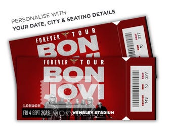 Bon Jovi Souvenir Ticket Forever Tour 2026 | Personalised