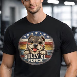 Camiseta Bully XL Force linda / Camiseta retro para perro cachorro American Bully / Camiseta patriótica para perro de EE. UU. / Regalo unisex para amantes de los perros