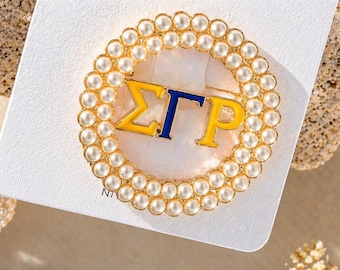 Sigma Gamma Rho Pearl Brooch Pin