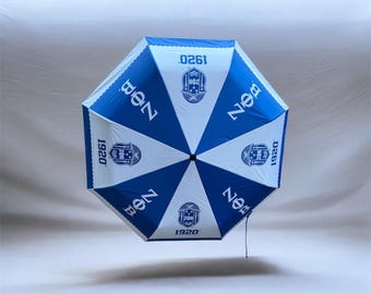 Zeta Phi Beta 1920 Blue White Sorority Umbrella | Greek Paraphernalia Line Sister Gift