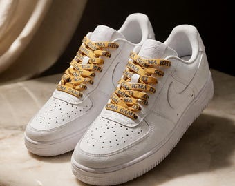 Sigma Gamma Rho Sorority Shoe Laces Royal Blue Gold  125x1.2cm