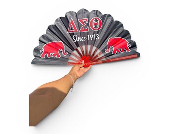Delta Sigma Theta Elephant Folding Clack Fan