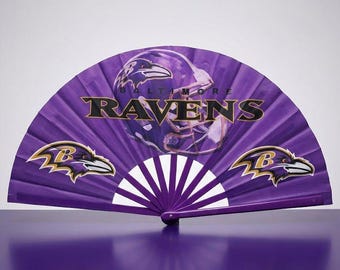 Baltimore Ravens Hand Fan – Purple Starburst NFL Folding Fan