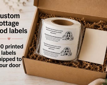 Custom Cottage Food Labels | Bakery Packaging Stickers | Allergy Notice (500 Labels)
