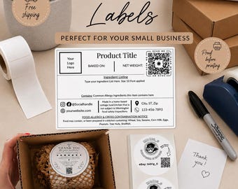 Custom Printed Business Labels | Personalized Packaging, QR Code, Product Labels