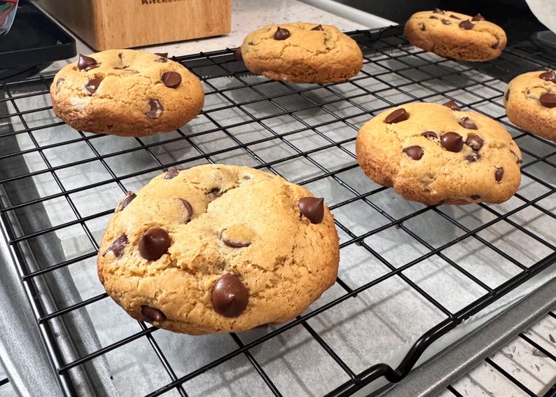 gluten free brown butter sourdough cookies