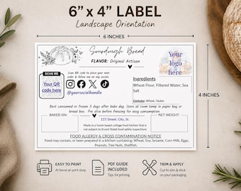 Sourdough Bread Label