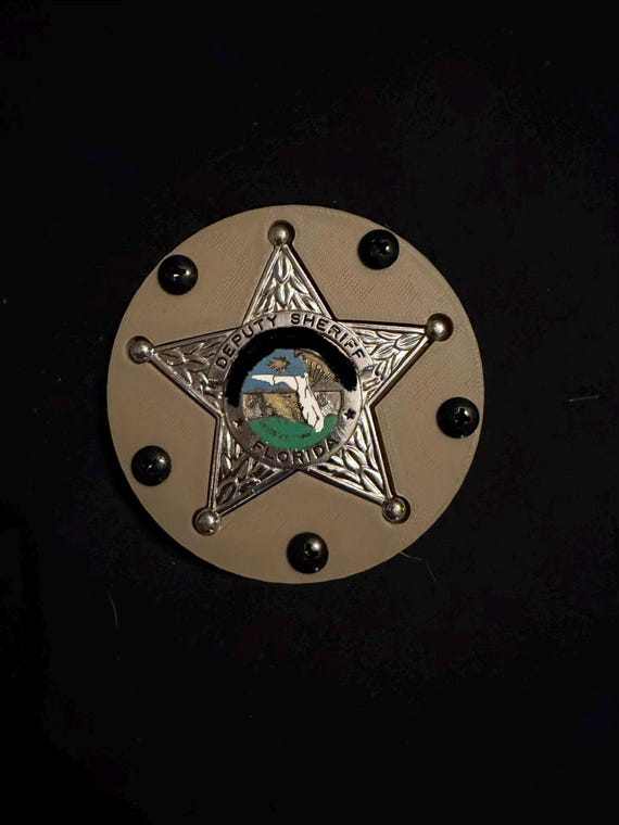 3D Printed Tactical Badge Holder | Sheriff, Police | ROUND BADGE