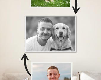 AI Photo Edit | Memorial Portrait | Custom Family Portrait | Combine Photos | Loss of Father Mother