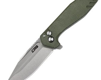 CJRB Riff Powder Steel Blade Micarta And G10 Handle Folding Knife - J1928-MGN
