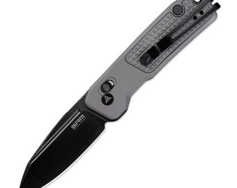 SRM Scout -  Gray Aluminum, Ambi Lock, 14C28N Blade, Folding Knife. 7229-AK