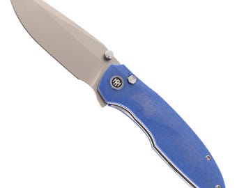 Remette Cool Whale - Blue G10, Sandblasted 14C28N, Button Liner Lock. RTCL-GN5