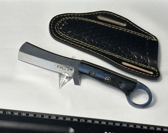 Bull Cuttter - File Rasp with Mirror Polish, Micarta Black