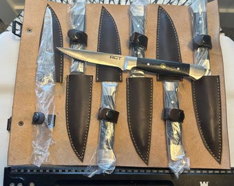 Culinary Steak Knives - 6 Piece Set, Satin Finish D2 Stainless Steel
