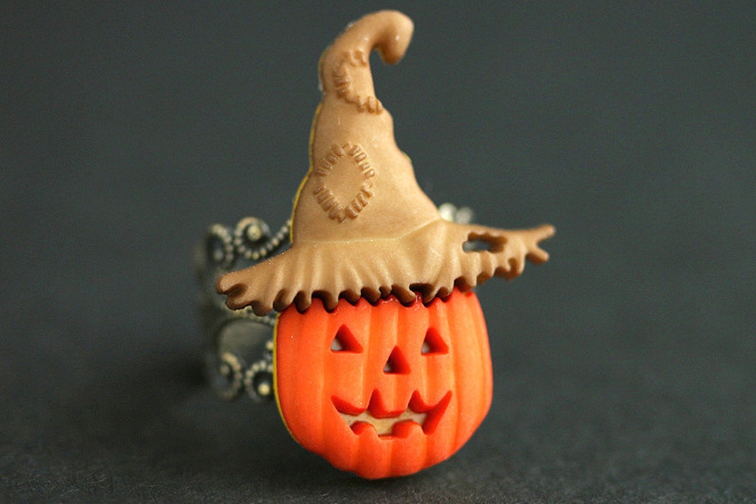 Jack O'lantern Ring. Halloween Ring. Pumpkin Ring. Etsy