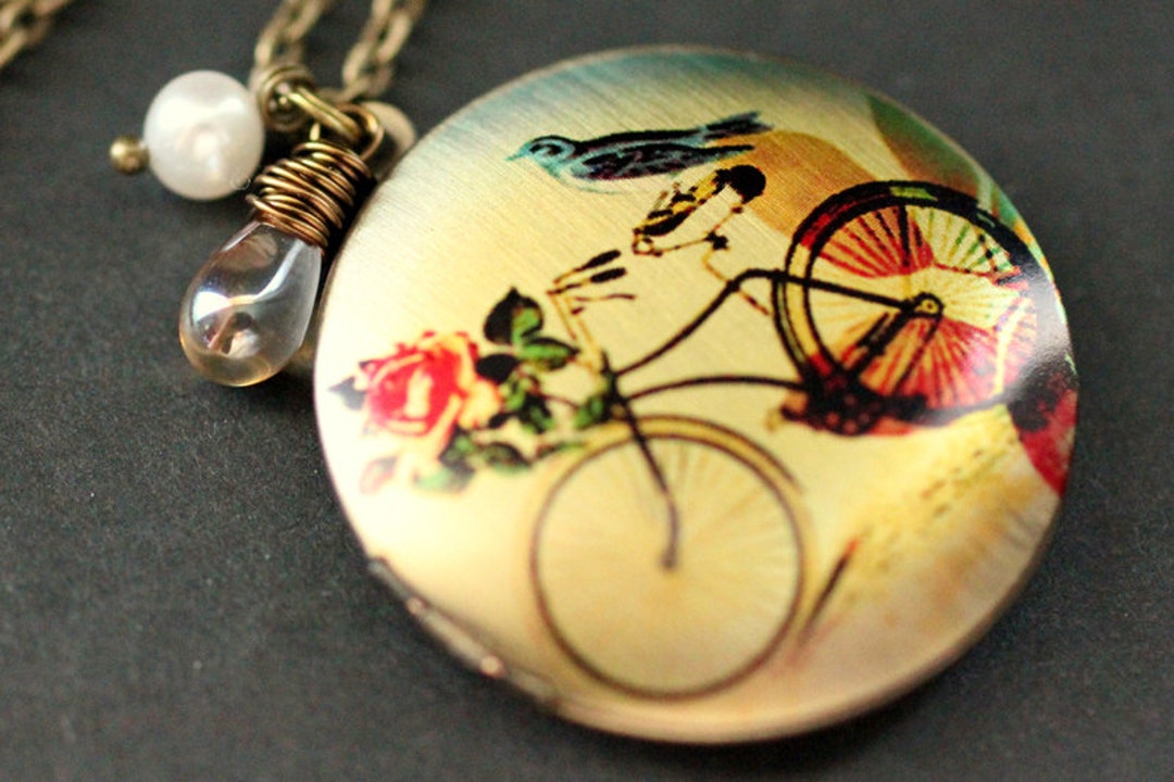 Fahrrad Halskette Edelstahl Vergoldet - 18 Karat, 50cm, Für Radfahrer