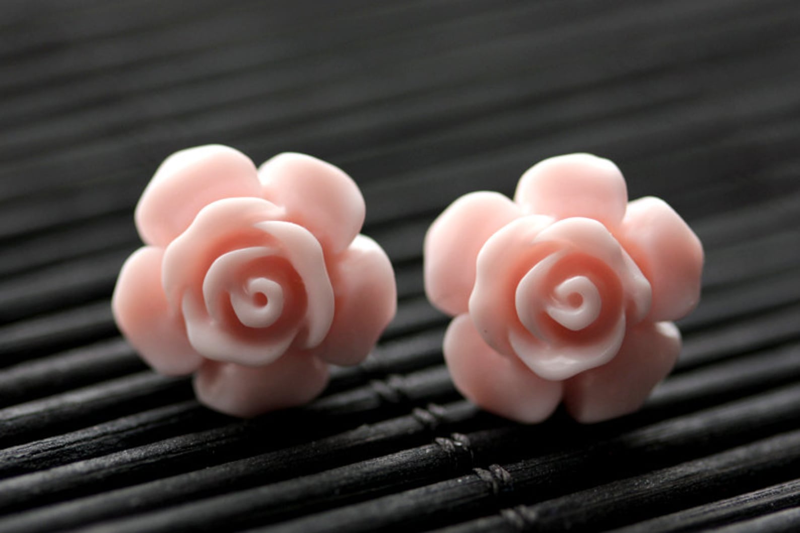 Baby Pink Flower Earrings. Baby Pink Earrings. Gardenia Flower Etsy