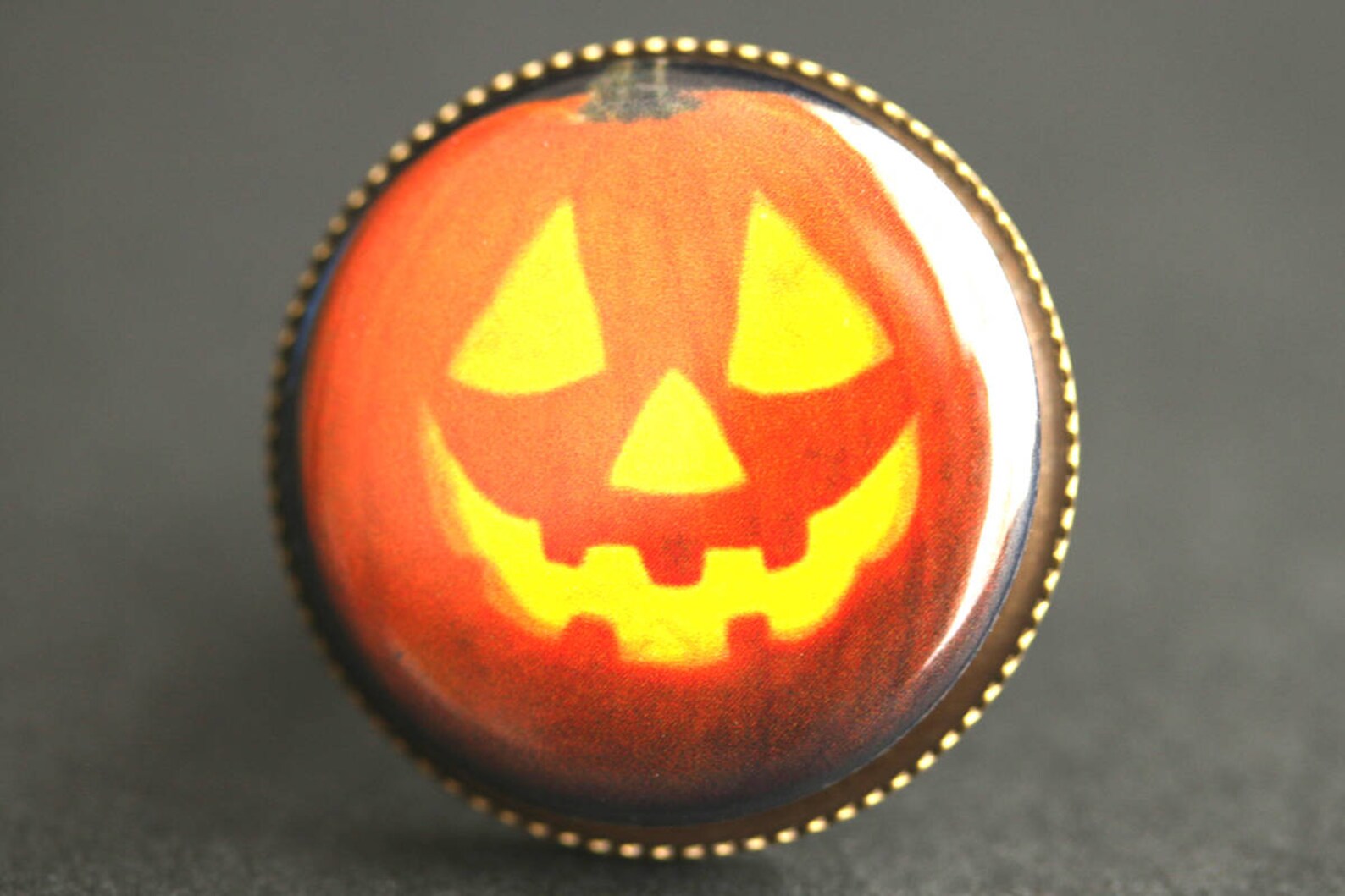 Happy Jack O Lantern Ring. Halloween Ring. Laughing Pumpkin Etsy