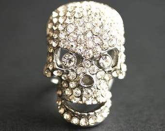 Bague Tête De Démon En Acier Inoxydable - Style Biker Gothique Punk - Neuf Avec étiquette