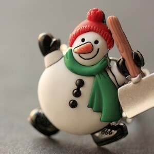 Snowman Ring. Christmas Ring. Winter Ring. Holiday Jewelry. Adjustable Ring. Christmas Jewelry. Silver Ring. Holiday Ring. Handmade Jewelry.