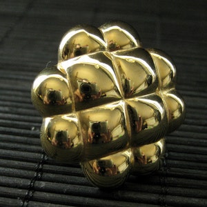 Pillow Ring. Gold Ring. Cocktail Ring. Large Ring. Gold Clover Ring. Adjustable Ring. Bit Ring. Handmade Ring. Handmade Jewelry.