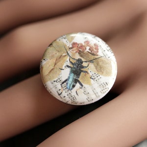 Blue Beetle Ring. Bug Ring. Nature Ring. Insect Ring. Entomology Ring ...